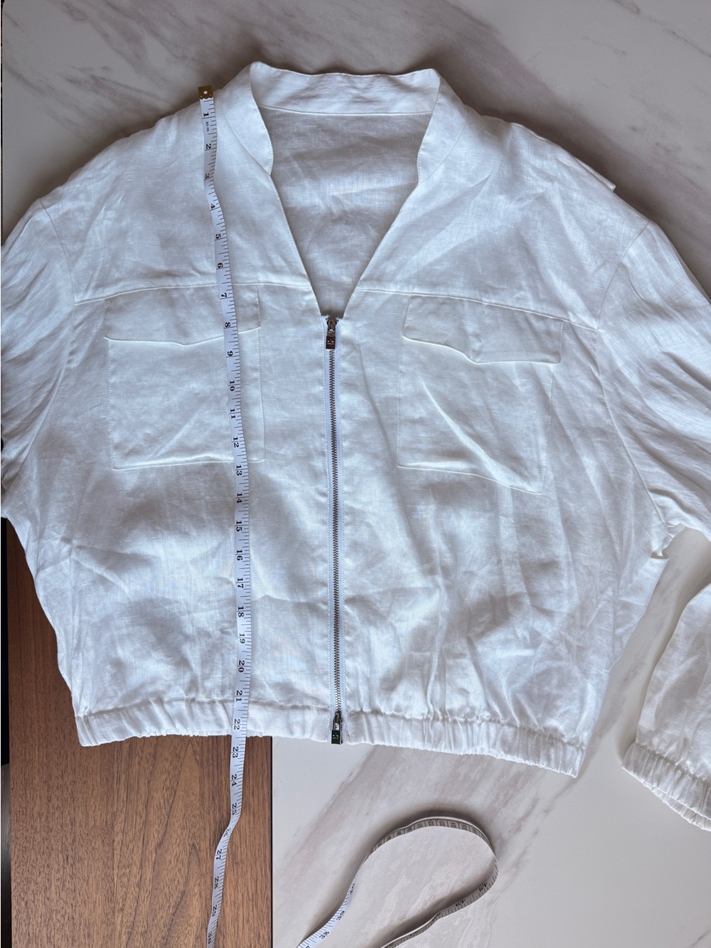 Loro Piana French Dew-retted Linen Zip Bomber Jacket(OEM) - Picture 11 of 11